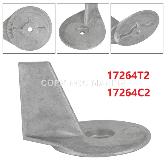 Zinc Alloy Trim Tab Anode for Mercury Mariner Force 30HP 35HP 40HP 45HP 50HP-75HP 17264T2 17264C1 F17264C1