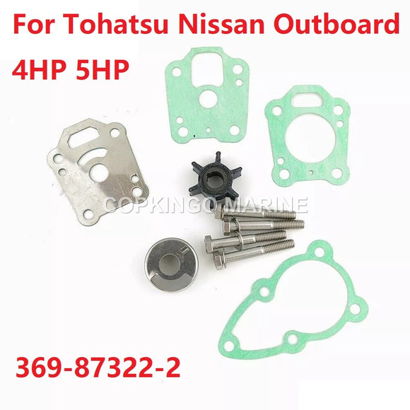 Water Pump Repair Kit For Tohatsu Nissan 4 5HP Outboard M5BS 8M0155395 369-87322-0