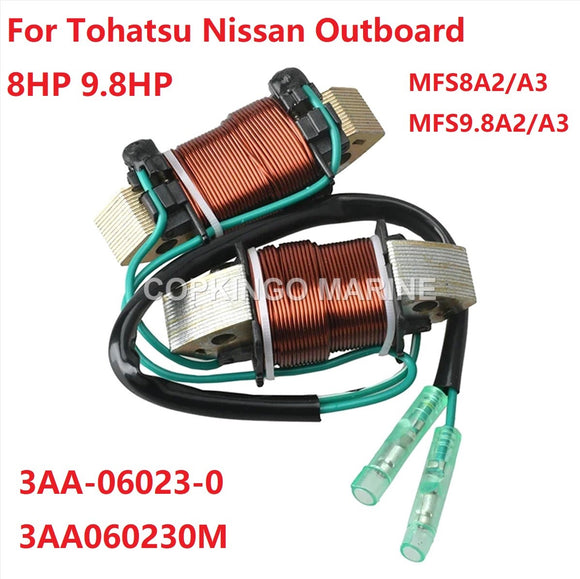 Boat Motor Alternater Coil for Tohatsu Nissan Outboard Engine 8HP 9.8HP MFS8A2/A3 MFS9.8A2/A3 3AA-06023-0 3AA060230M