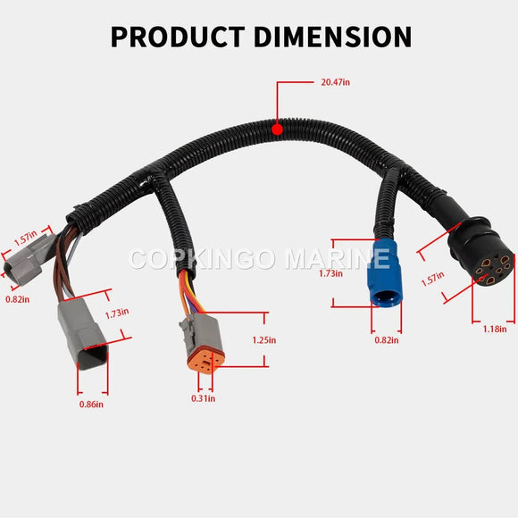 ENGINE ADAPTER Harness for Johnson Evinrude 1976-1995 Old Engines 0176344 18