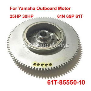 Boat Flywheel 61T-85550-10-00 For Yamaha Outboard Electrical Start 25HP 30HP 61N 69P 61T