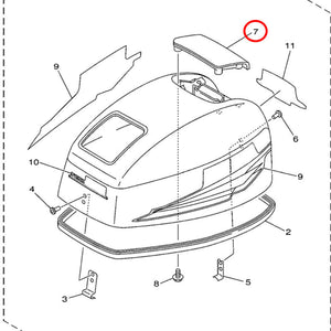 AIR DUCT MOLDING For Yamaha 9.9HP 15HP 2stroke Outboard Engine 63V-42613-01-4D