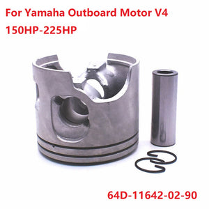 PISTON Kit 90mm Right For Yamaha Outboard Motor V4 150HP-225HP 64D-11642-02