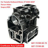 Crankcase Assy Cylinder For Yamaha Outboard Motor 2T E40X 40HP Parsun Hidea ,Seapro,HDX ;66T-15100-02-1S;66T-15100-00