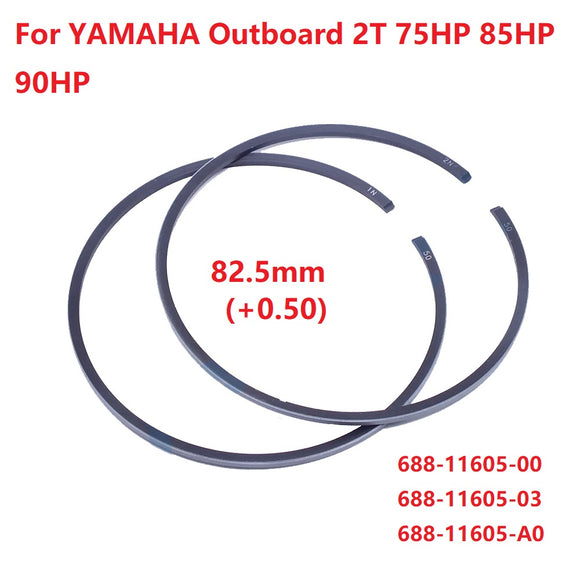 Piston Ring +0.50 For YAMAHA Outboard Parts 2T 75HP 85HP 90HP 688-11605-00 688-11605-03 Parsun T85 688-11605-A0 82.5mm