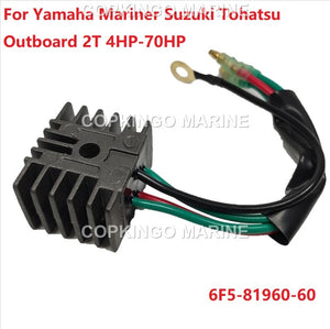 Rectifier Regulator For Yamaha Mariner Suzuki Tohatsu Outboard 4HP-70HP 2 Stroke Mariner 6F5-81960-60