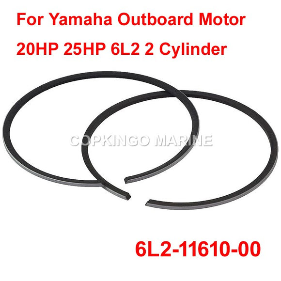 Boat Piston Ring Set STD For Yamaha Outboard Motor 20HP 25HP 6L2 2 Cylinder 20HP 25C 6L2-11610-00