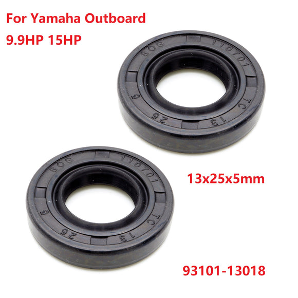 2Pcs Oil Seal For Yamaha Outboard Parts 9.9 15HP On Cranckshaft 13*25*6mm;93101-13018