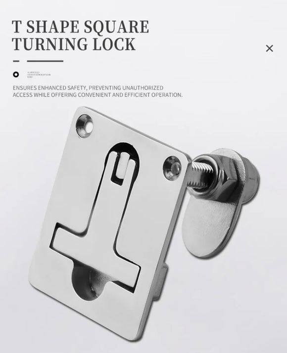 Marine Accessories 316 Stainless Steel Boat Hatch Deck Latch Turning Lock Lift Handle Flush Mount Cam Latch Flush Pull Hatch