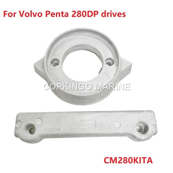 Boat Aluminium ANODE KIT For for Volvo Penta Engine Motor 280DP drives CM280KITA