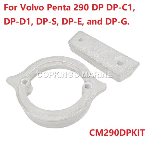 Anode Kit For Volvo Penta 290 DP style drives, including DP-C1, DP-D1, DP-S, DP-E, and DP-G.(Duol Prop) CM290DPKIT