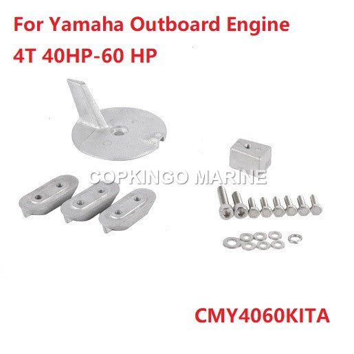 Boat AL ANODE KIT For Yamaha Outboard Engine Motor 4T 40HP-60HP CMY4060KITA