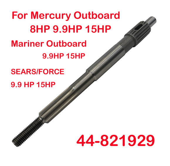 Boat Propeller Shaft for Mercury Outboard 8HP 9.9HP 15HP Mariner Force 44-821929