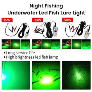 Squid Fishing Lamp 10W/15W/30W/60W Underwater Led Lights Fishing Hook For Night, Deep Sea Fish trapping equipment