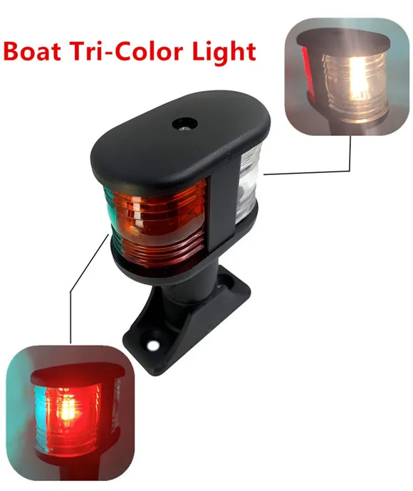 12 Volts LED Tri-color All Round White Marine Boat Masthead Navigation Light