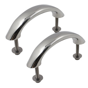 2 Pcs 6.5"(165MM) Boat Grab Handle Solid Marine Grade 316 Stainless Steel Heavy Duty Grab Bar Hand rail W/Screws