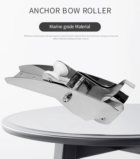 Marine Anchor Bow Roller 316 Stainless Steel Welding Process Hinged Self-Launching Anchor Roller Boat Yacht Accessories