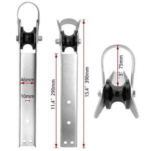 Stainless Steel Silver Yacht Windlass Auxiliary Support Bow Roller Marine Hardware