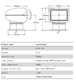 360 Degree Remote Control Search Marine Searchlight 100W Spot Headlight Searching Light For Yacht TRUCK Fishing Boats