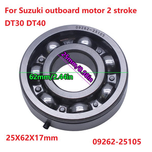 Ball Bearing For Suzuki Outboard Motor 2 stroke DT30 DT40 Crankshaft 09262-25105 Size 25X62X17mm