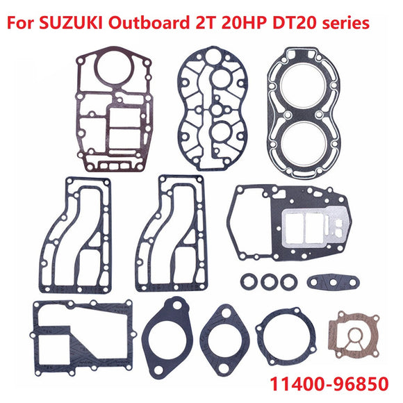Power Head Gasket Kit For Suzuki Outboard Motor 2T DT20 11410-96840 11410-96800 2 Cylinder Model