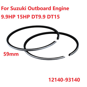 Piston Ring Set (Std) 59mm for Suzuki 9.9HP 15HP DT9.9 DT15 outboard motor 2 stroke boat motor 12140-93140-000