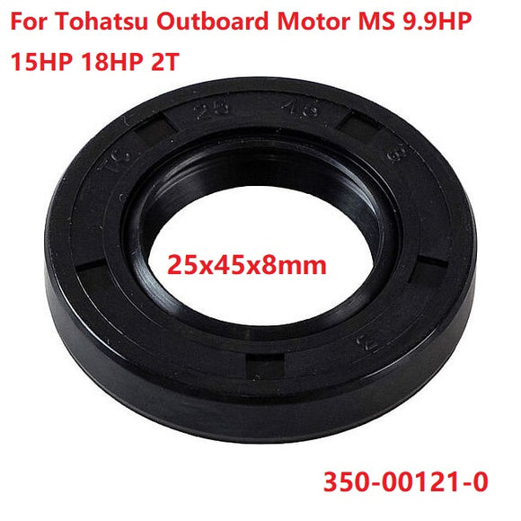 2Pcs Cylinder OIL SEAL For Tohatsu Outboard Motor MS 9.9HP 15HP 18HP 2T 350-00121-0 Size 25x45x8mm