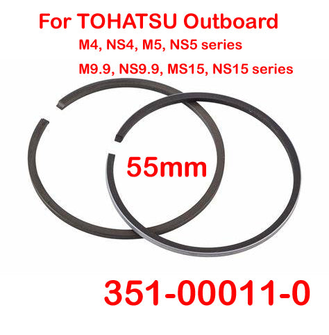 Piston Ring STD 55mm SET for Tohatsu Outboard Motor Parts 5HP 15HP 9.9HP M NS9.9 15 2 stroke 351-00011-0 369-00011-0