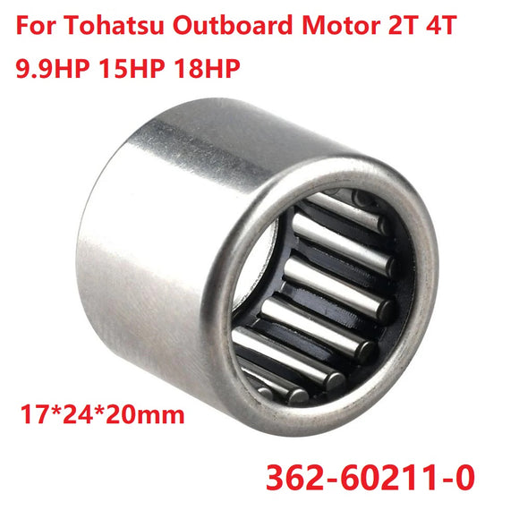 2Pcs Needle Bearing For Tohatsu Outboard Motor 2T 4T 9.9HP 15HP 18HP TA1720 Size 17*24*20mm 362-60211-0