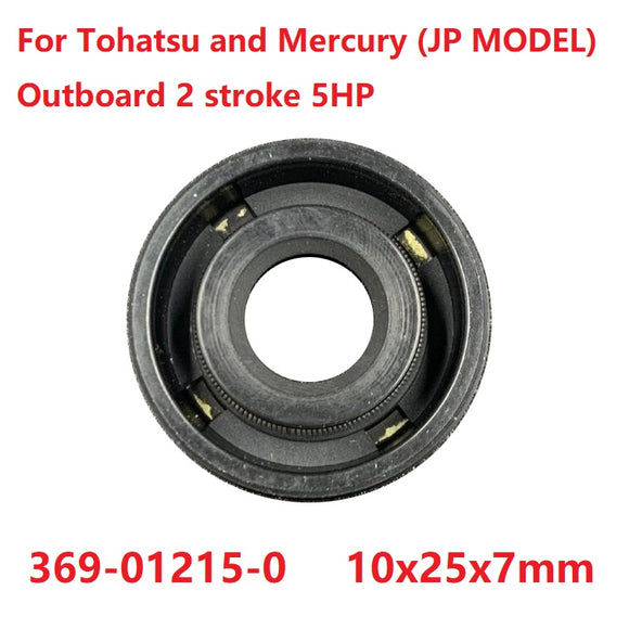2pcs Shaft Oil Seal For Mercury Tohatsu (JP MODEL) Outboard Motor,2 stroke 5HP engine 369-01215-0 10x25x7