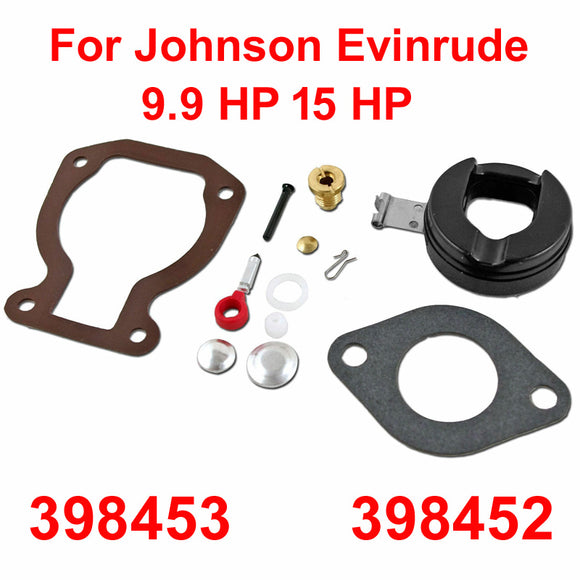 Carburetor Repair Kit For Johnson Evinrude Outboard 4HP-15HP 398453 398452
