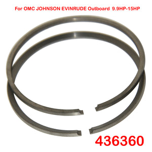 Piston Ring Set Overseize 0.020 For OMC JOHNSON EVINRUDE Outboard Motor Parts 9.9HP - 15HP 2.395" 436360