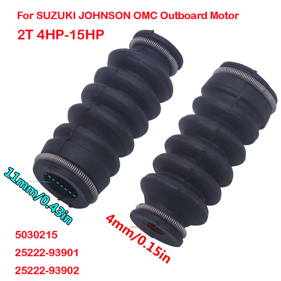 2Pcs Rubber Boot Shift Rod For SUZUKI Outboard Motor JOHNSON OMC 2T 4HP-15HP 5030215, 25222-93901, 25222-93902,25222-93900