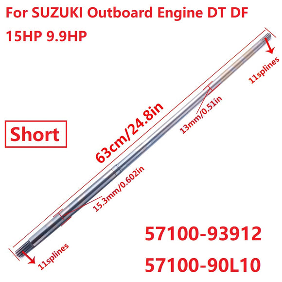 Driver Shaft short For Suzuki Outboard Motor DT15 DT9.9 DF15 DF9.9 57100-93912