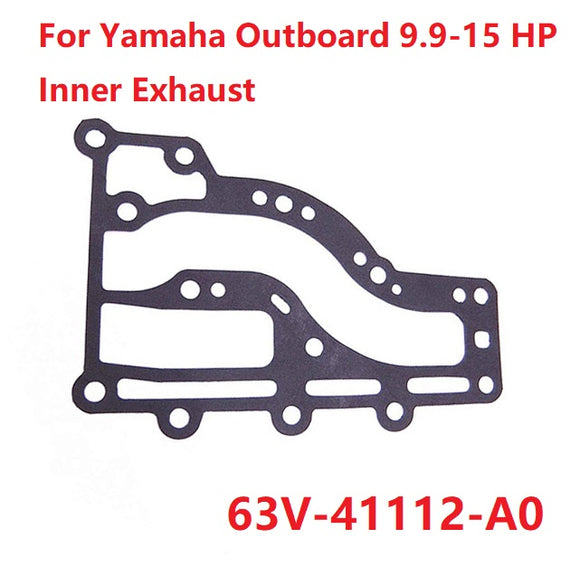 Inner Exhaust Gasket Aftermarket Part Fit for Yamaha Outboard 9.9-15 HP 63V-41112-A0 63V-41112