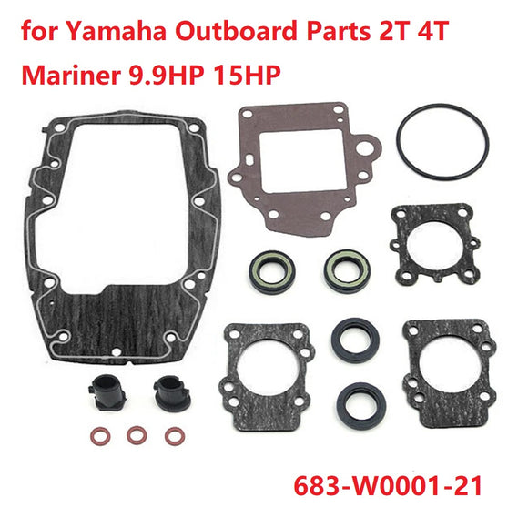 Gear box Lower Casing Gasket Kit for Yamaha Outboard Parts 2T 4T Mariner 9.9HP 15HP 683-W0001-21