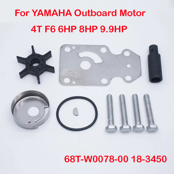 Water Pump Repair Kit For YAMAHA Outboard Motor 4T F6 8 9.9HP 68T-W0078-00 ;Sierra 18-3450