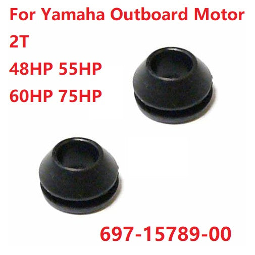 2Pcs Rubber Dampper For Yamaha Outboard Motor 2T 48HP 55HP 60HP 75HP 697-15789-00