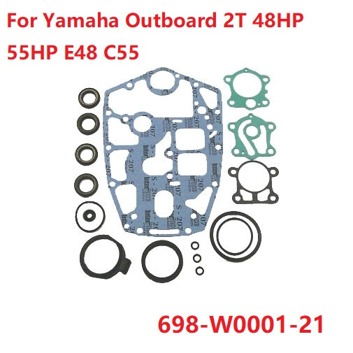 Lower Gasing Gasket Kit For Yamaha Outboard 2T 55HP E48 698-W0001-21 Sierra 18-0024