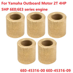 5pcs Boat Copper Bush,Driver Shaft For Yamaha Outboard Motor 2T 4HP 5HP 6E0;6E3 HDX Powertec 6E0-45316-00 6E0-45316-09