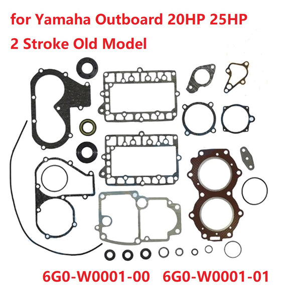 Power Head Gasket Set for Yamaha Outboard 20HP 25HP 2 Stroke Old Model 6G0-W0001-00