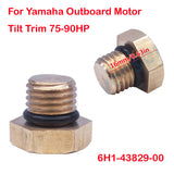 2pcs Plug Reservoir With O-ring 93210-09165 For Yamaha Outboard Motor Power Tilt Trim 75-90HP 6H1-43829-00