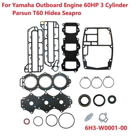 Power Head Gasket Kit 6H3-W0001-00 For Yamaha Outboard Engine 60HP 3 Cylinder Parsun T60 Hidea Seapro