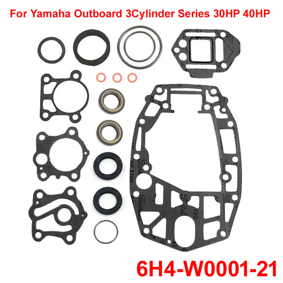 Powerhead Gasket Seal Kit For Yamaha Outboard 3Cylinder 30HP 40HP 6H4-W0001-21