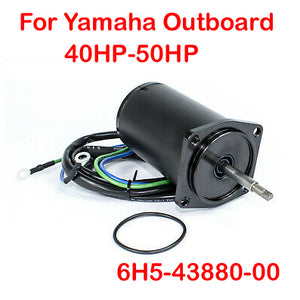 Tilt Trim Motor For Yamaha Outboard Motor 6H5-43880-02 12V 2 Wire 4 Bolt Mount 40-50HP Lester 10836