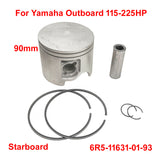 Piston Set STD For Yamaha Outboard Parts 2T 115HP 150HP 200HP 6R5-11642-01-93 6R5-11631-01-93