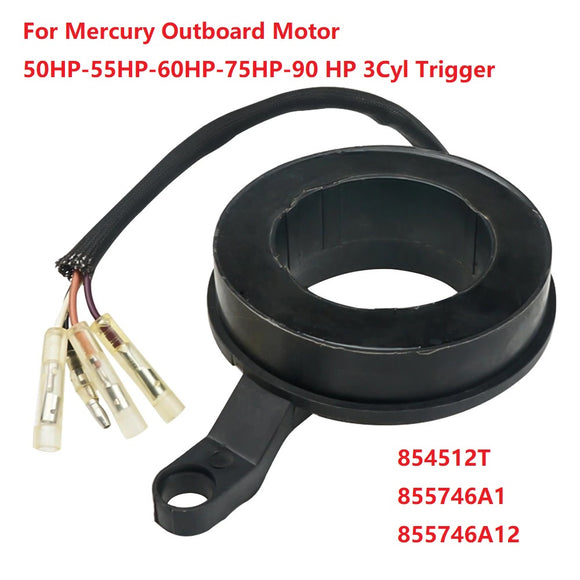 CDI Electronics For Mercury 50-55-60-75-90 HP 3Cyl Trigger Outboard Motor 134-4512-3 854512T 855746A1 855746A12
