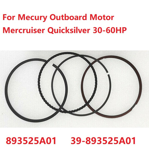 Piston Ring Set STD For Mecury Outboard Motor Mercruiser Quicksilver 30-60HP ;39-893525A01