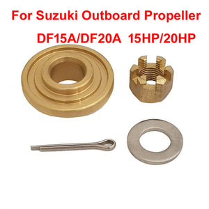 Boat Propeller Hardware Kits Fit Suzuki Outboard DF 9.9A DF15 DT15 DF20A Thrust Washer/Spacer/Washer/Nut/Cotter Pin